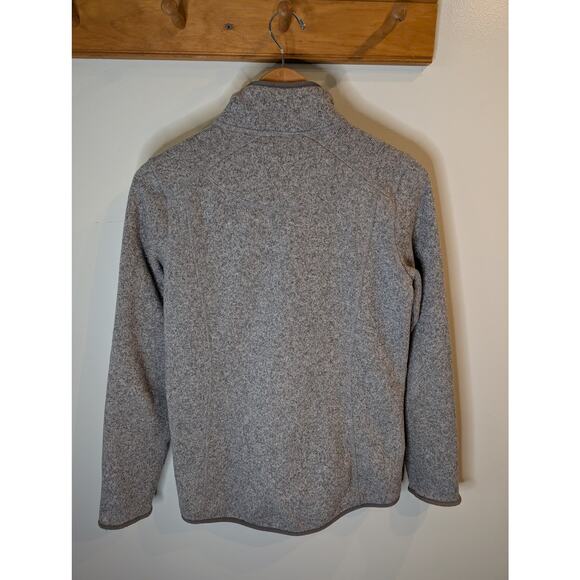 L.L.Bean Gray Fleece Jacket Full Zip Mock Neck Soft Cozy Small Regular - Picture 3 of 5
